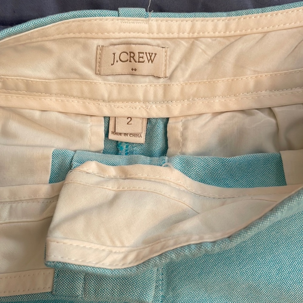 JCREW teal shorts
